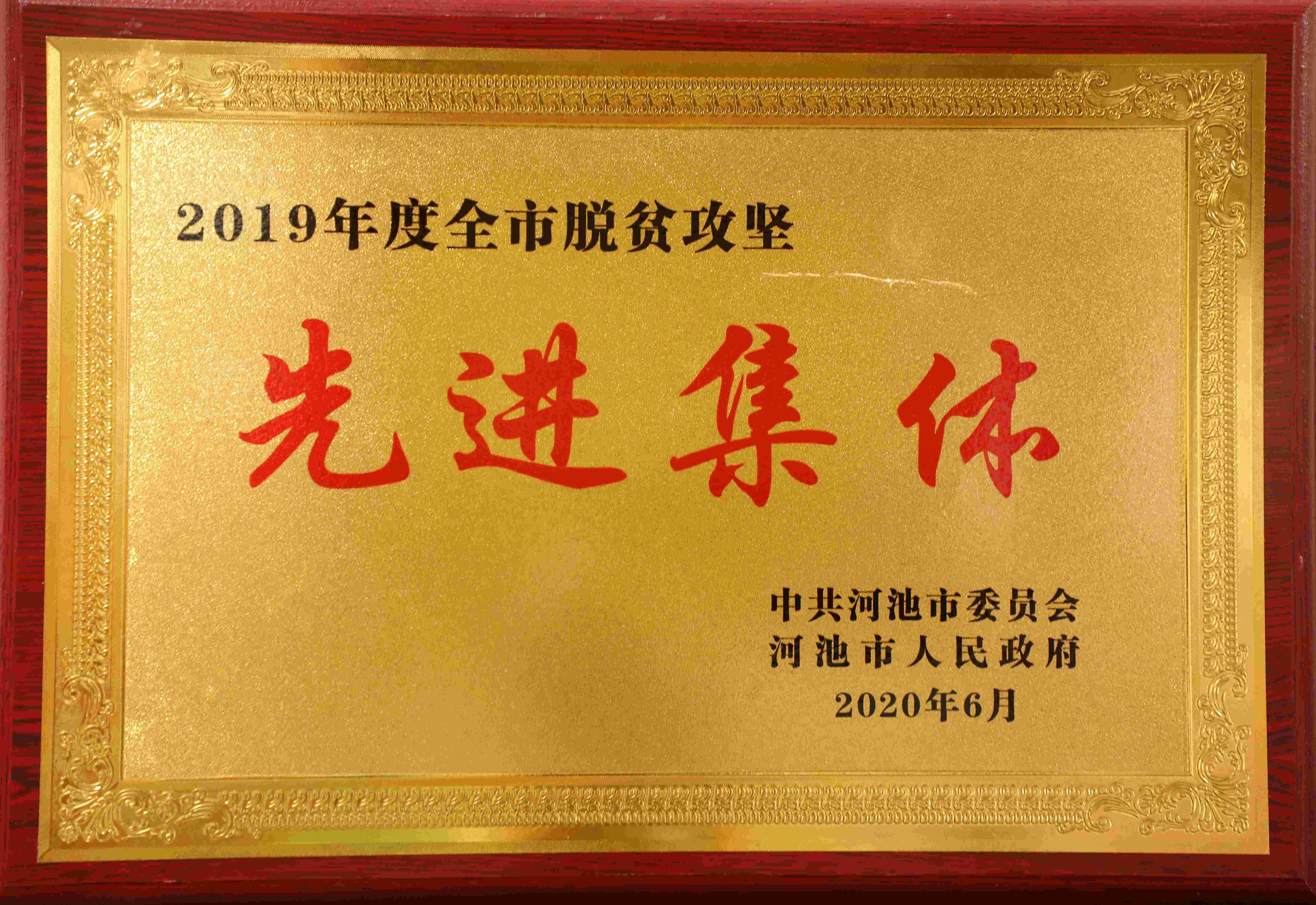 2019年度河池市脫貧攻堅先進(jìn)集體